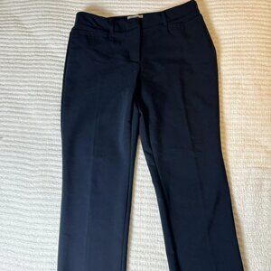 Dana Buchman Womens Straight Navy Blue Dress pants Spandex Office Pull On